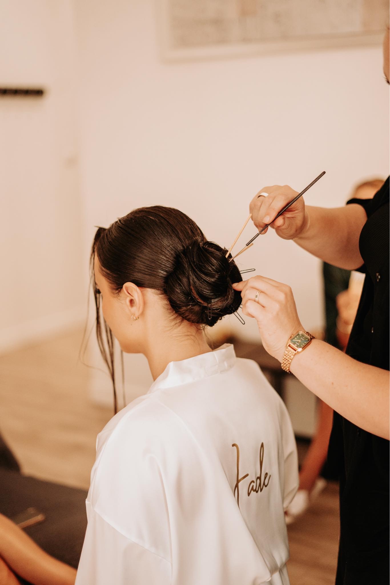 Préparation coiffure mariée — Studio Ayra Bordeaux