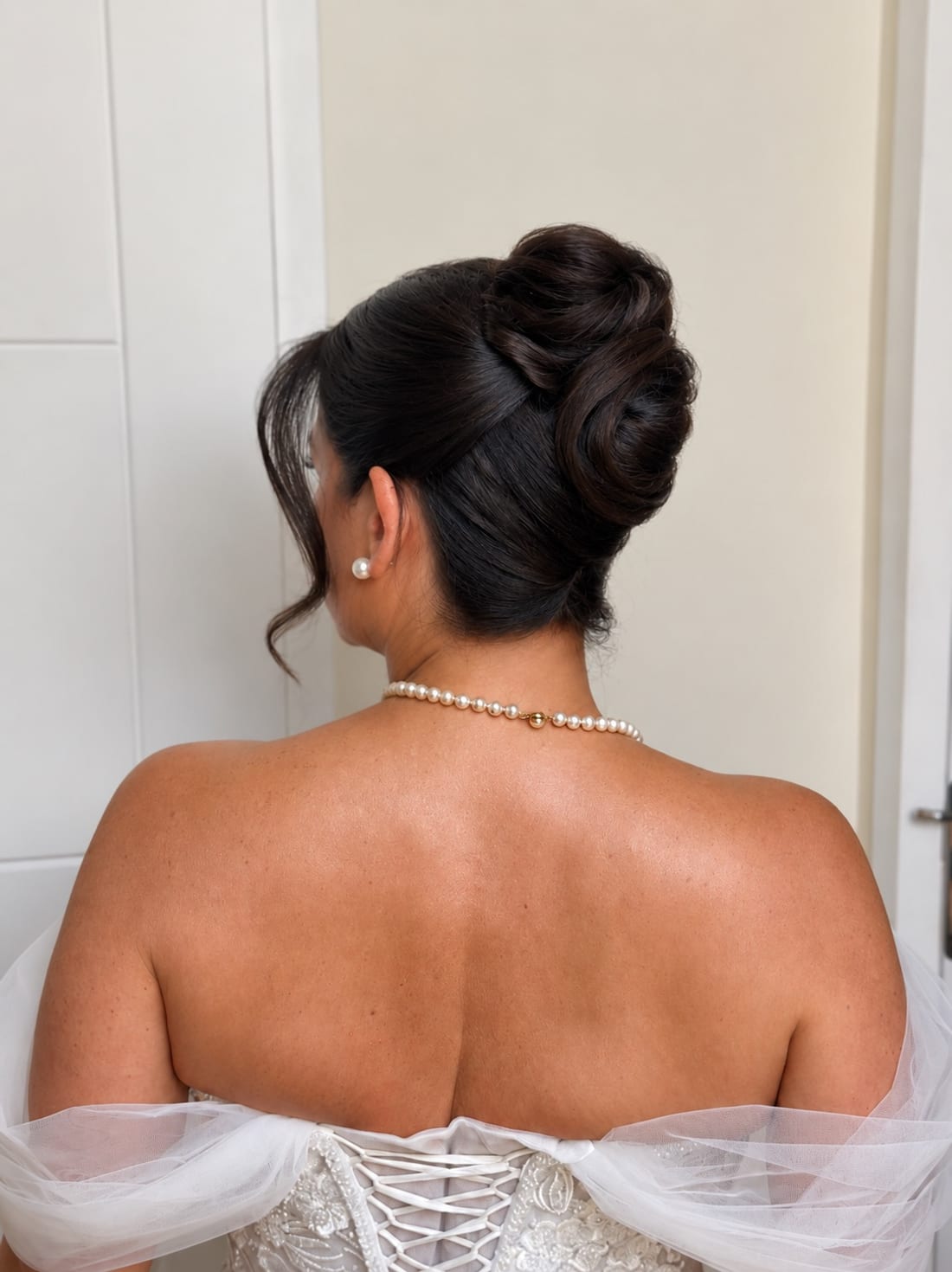 Chignon de mariée vu de dos, Studio Ayra